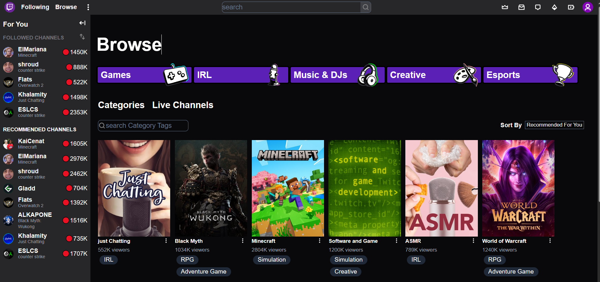 Twitch Clone